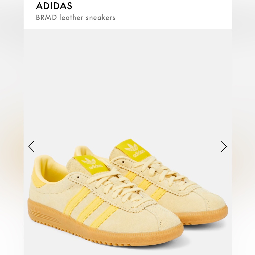 Adidas Bermuda trainers in yellow